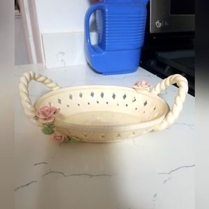 Ceramic open weave basket